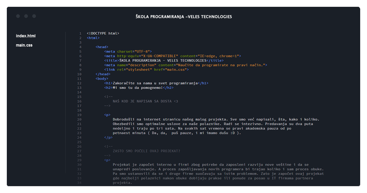 Škola Programiranja Dobrodošli